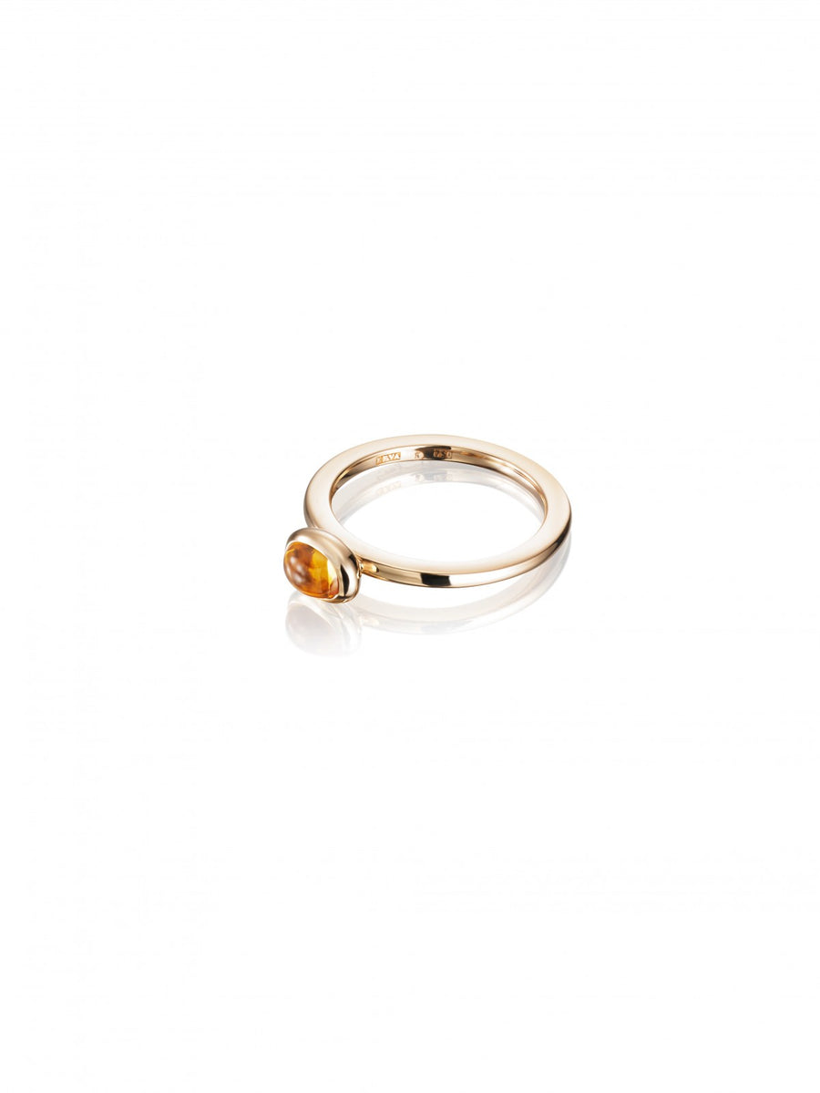 Ring Love Bead Citrine - Dahlströms Guld