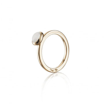 Ring Love Bead Moonstone - Dahlströms Guld