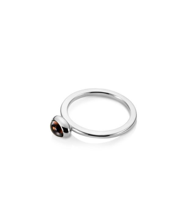 Ring Love Bead Smokey Quartz - Dahlströms Guld