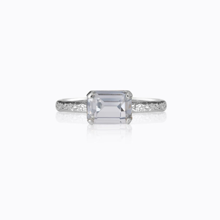 Ring Naya Rhodium Light Sapphire - Dahlströms Guld