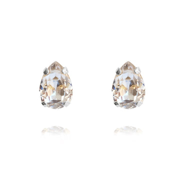 Örhängen Petite Drop Stud Rhodium Crystal - Dahlströms Guld