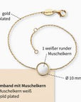 Armband Vit Pärlemor Guld - Dahlströms Guld