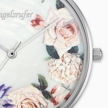 Klocka Romantic Flower Läder Rosé - Dahlströms Guld