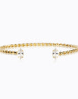 Armband Petite Navette Gold crystal