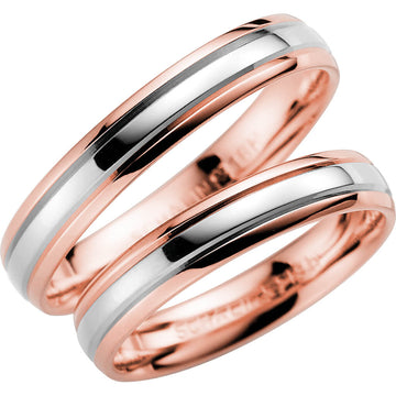 257-4 - Flerfärgad ring i roséguld & vitguld - Dahlströms Guld