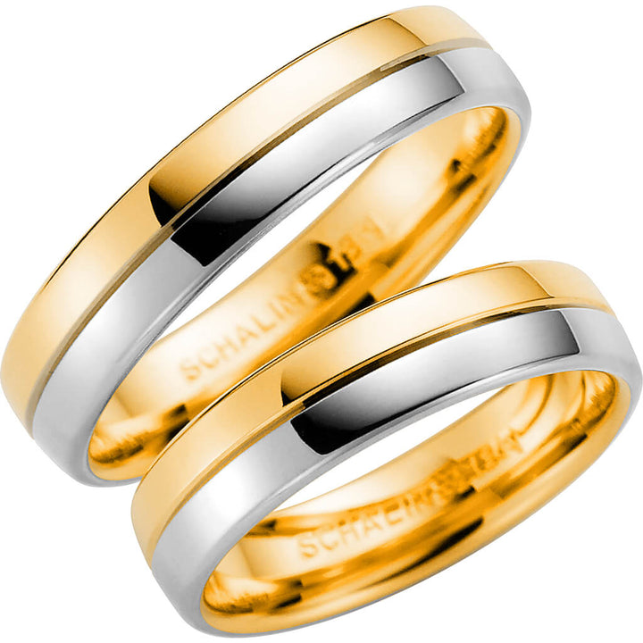258-5 - Flerfärgad ring i rödguld & vitguld - Dahlströms Guld