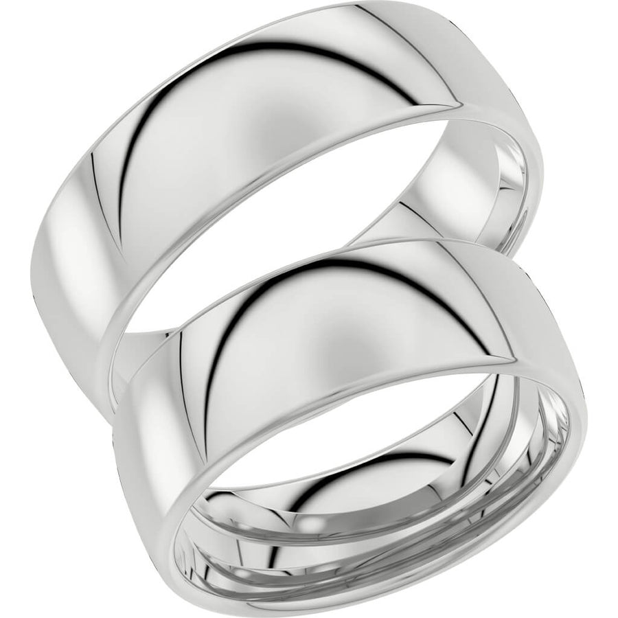 720-7 - Bred slät ring i silver