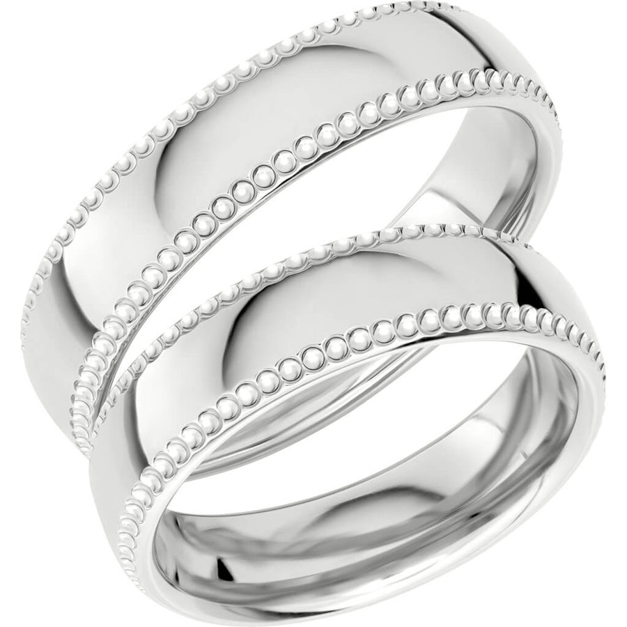 Reflection 01 - Mönstrad ring i silver - Dahlströms Guld