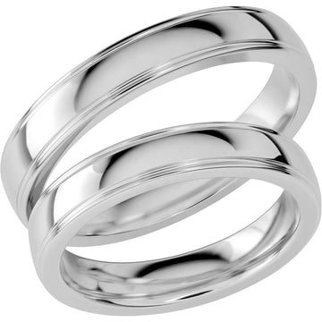 SR1033 - Slät Ring i platina - Dahlströms Guld