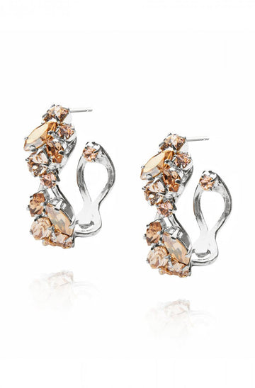 Örhängen Stella Loop Rhodium Silk Combo - Dahlströms Guld